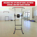 Power Tower Chin Up Bar Push Pull Up Knee Raise Weight Bench Gym Station-9