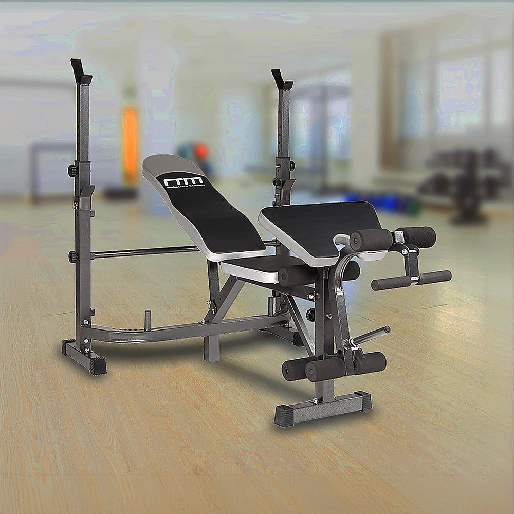 Multi Station Home Gym Weight Bench Press Leg Equipment Set Fitness Exercise - 0