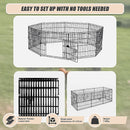 24" 8 Panel Pet Dog Playpen Puppy Exercise Cage Enclosure Fence Play Pen-15