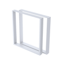 Square-Shaped Table Bench Desk Legs Retro Industrial Design Fully Welded - White-1