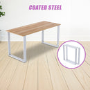Square-Shaped Table Bench Desk Legs Retro Industrial Design Fully Welded - White-10