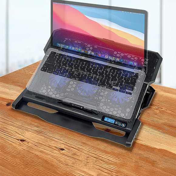 Laptop Cooling Pad with Adjustable Fan Stand – Fits 11" to 17" Notebooks