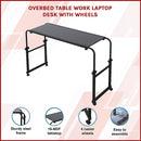 Overbed Table Work Laptop Desk with Wheels-3