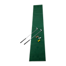 Golf Beer Pong Game Toy Set Green Golf Putting Matt with 2 Putters, 6 Balls-1