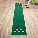 Golf Beer Pong Game Toy Set Green Golf Putting Matt with 2 Putters, 6 Balls-6