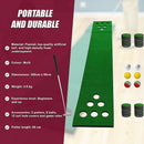 Golf Beer Pong Game Toy Set Green Golf Putting Matt with 2 Putters, 6 Balls-9