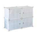 White Cube DIY Shoe Cabinet Rack Storage Portable Stackable Organiser Stand-1