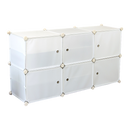 White Cube DIY Shoe Cabinet Rack Storage Portable Stackable Organiser Stand-1
