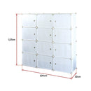 White Cube DIY Shoe Cabinet Rack Storage Portable Stackable Organiser Stand-6