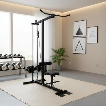 Lat PullDown Low Row Fitness Machine - 0