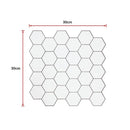 Tiles 3D Peel and Stick Wall Tile Hexagon White (30cm x 30cm x 10 sheets)-11