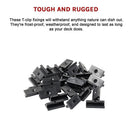 100 Composite Decking Hidden Fixing Fasteners Plastic T Clips & Screws-12