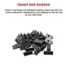 100 Composite Decking Hidden Fixing Fasteners Plastic T Clips & Screws-10