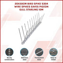 20x 50cm Bird Spike S304 wire Spikes Eaves Pigeon Gull Starling 10M-2