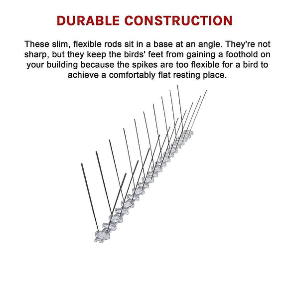 20x 50cm Bird Spike S304 wire Spikes Eaves Pigeon Gull Starling 10M