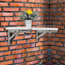 2x 20" Stainless Steel Folding Table Bracket Shelf Bench 50kg Load Heavy Duty-3