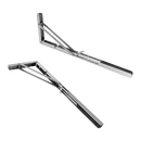 2x 20" Stainless Steel Folding Table Bracket Shelf Bench 50kg Load Heavy Duty-4