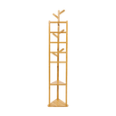 Clothes Coat Rack Garment Stand Shelf Wooden Tree Hanger Bag Hat Hook Holder-1