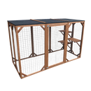 180cm Large Cat Enclosure Wooden Outdoor Cage with 3 Platforms-2