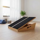 Wooden Slant Exercise Board With Adjustable Incline And Non-Slip Surface-2