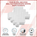 Tiles 3D Peel and Stick Wall Tile Herringbone White 10 Sheets-3