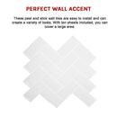 Tiles 3D Peel and Stick Wall Tile Herringbone White 10 Sheets-11