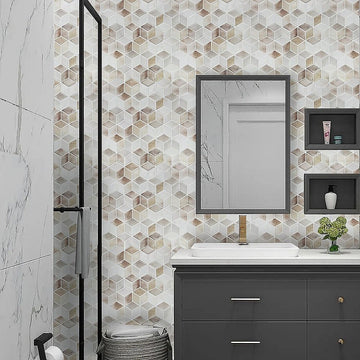 3D Peel-and-Stick Wall Tiles – Shell Mosaic Design, 10 Sheets