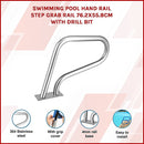 Swimming Pool Hand Rail Step Grab Rail 76.2x55.8cm with Drill Bit-3
