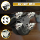 4 x 2" Heavy Duty Swivel Double Wide Castor Wheels Trolley 50mm Furniture Rubber With Brake-10