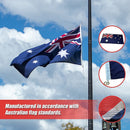 Australian Flag Heavy Duty Woven Spun Poly Australia Flag Metal Clips-6