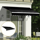 Outdoor Folding Arm Awning Retractable Sunshade Canopy Black 4.0m x 2.5m-5