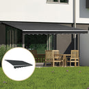 Outdoor Folding Arm Awning Retractable Sunshade Canopy Grey 5.0m x 2.5m-5