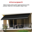 Outdoor Folding Arm Awning Retractable Sunshade Canopy Black 5.0m x 2.5m-11
