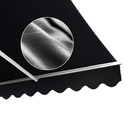 Outdoor Folding Arm Awning Retractable Sunshade Canopy Black 5.0m x 2.5m-7