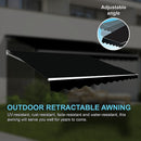 Outdoor Folding Arm Awning Retractable Sunshade Canopy Black 5.0m x 2.5m-8