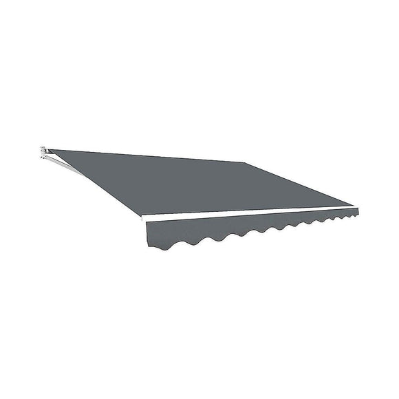Outdoor Folding Arm Awning Retractable Sunshade Canopy Grey 4.0m x 3.0m
