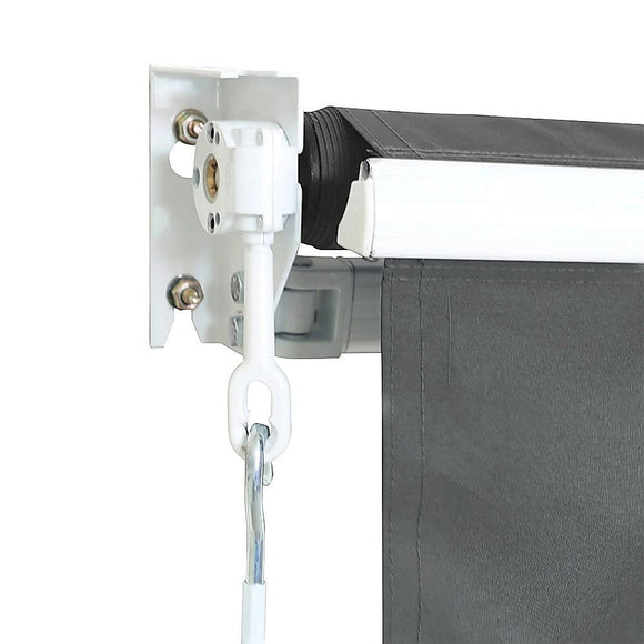 Outdoor Folding Arm Awning Retractable Sunshade Canopy Grey 4.0m x 3.0m