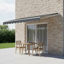 Outdoor Folding Arm Awning Retractable Sunshade Canopy Grey 4.0m x 3.0m-7