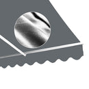 Outdoor Folding Arm Awning Retractable Sunshade Canopy Grey 4.0m x 3.0m-8