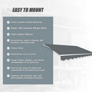 Outdoor Folding Arm Awning Retractable Sunshade Canopy Grey 4.0m x 3.0m-11