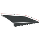 Outdoor Folding Arm Awning Retractable Sunshade Canopy Grey 5.0m x 3.0m-13