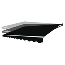 Outdoor Folding Arm Awning Retractable Sunshade Canopy Black 5.0m x 3.0m-7