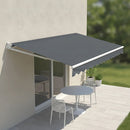 Motorised Outdoor Folding Arm Awning Retractable Sunshade Canopy Grey 3.0m x 2.5m-2