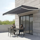 Motorised Outdoor Folding Arm Awning Retractable Sunshade Canopy Grey 3.0m x 2.5m-5