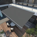 Motorised Outdoor Folding Arm Awning Retractable Sunshade Canopy Grey 5.0m x 2.5m-5