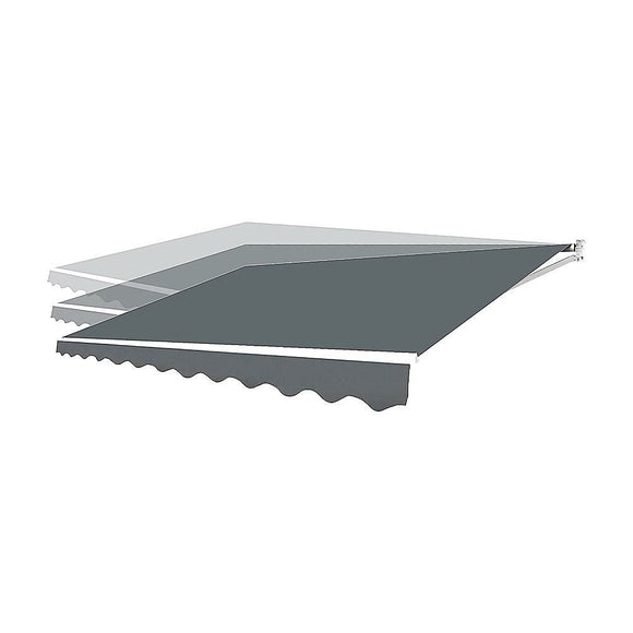 Motorised Outdoor Folding Arm Awning Retractable Sunshade Canopy Grey 5.0m x 2.5m