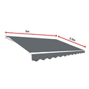 Motorised Outdoor Folding Arm Awning Retractable Sunshade Canopy Grey 5.0m x 2.5m-13