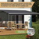 Motorised Outdoor Folding Arm Awning Retractable Sunshade Canopy Grey 5.0m x 2.5m-10
