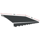 Motorised Outdoor Folding Arm Awning Retractable Sunshade Canopy Grey 5.0m x 3.0m-12