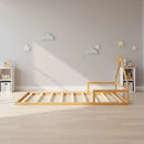 Pine Wood Floor Bed House Frame for Kids and Toddlers-5